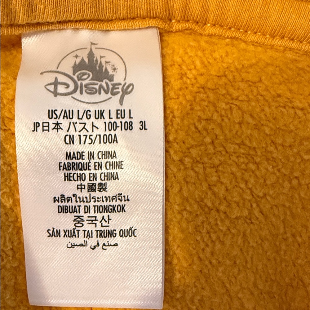 Disney Women's mustard Yellow Hoodie with Mickey Mouse - Picture 4 of 4